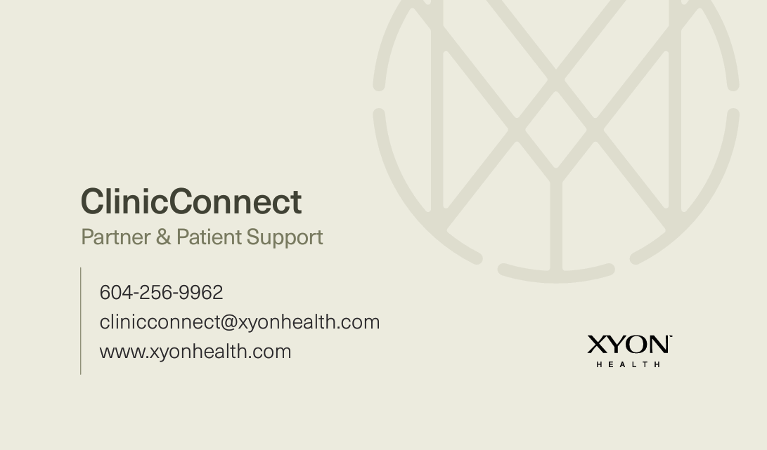 ClinicConnect™ Business Card – Size: 3.5" x 2", Stock: 16pt Glossy Cardstock, Coating: Soft Touch L (50 units per pack)
